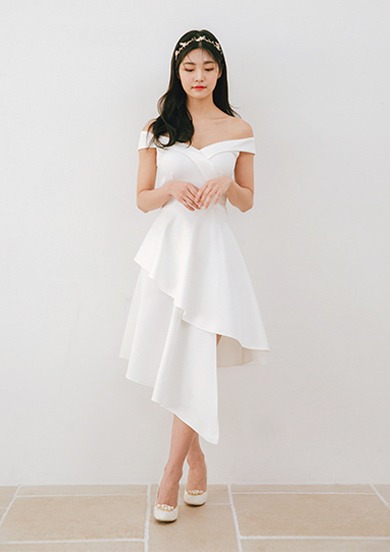 [대여] 줄리엣 랩 드레스 화이트 LDP29